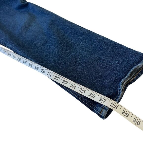 AGOLDE Riley Long Blue Denim Slim Fit Ankle Jeans, 32 - Picture 9 of 11